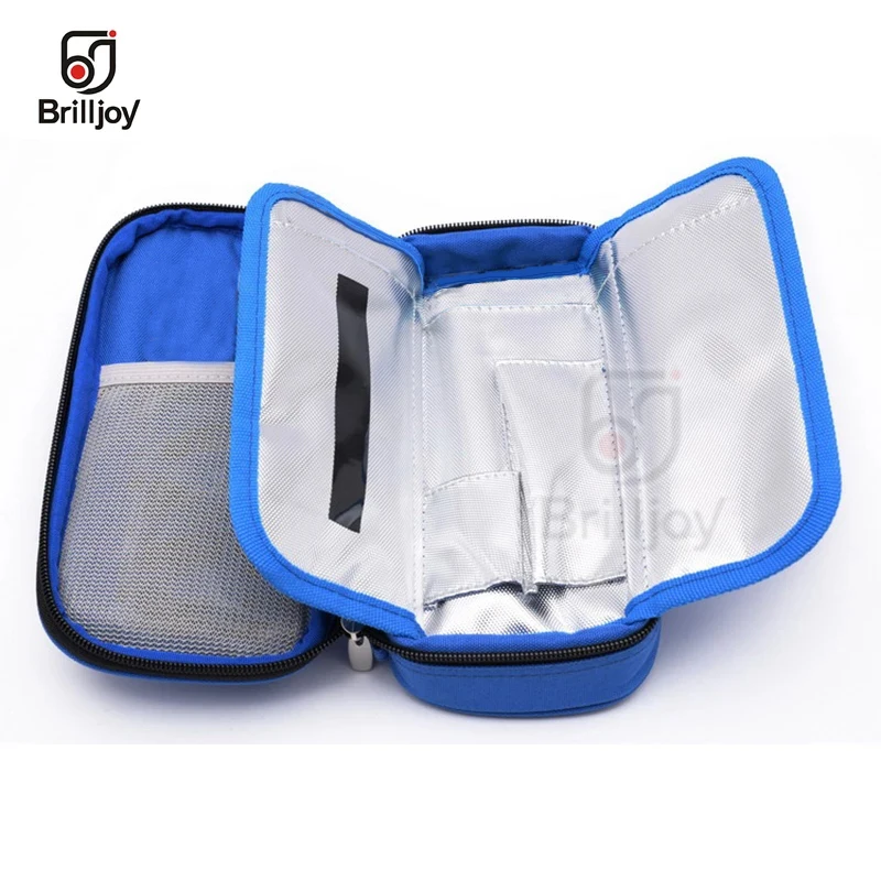 Insulin Pen Cooler Bag Drugs Diabetic Portable Insulin Travel Case Cooler Pill Box Bolsa Termica Aluminum Foil Ice Pack 2023 New