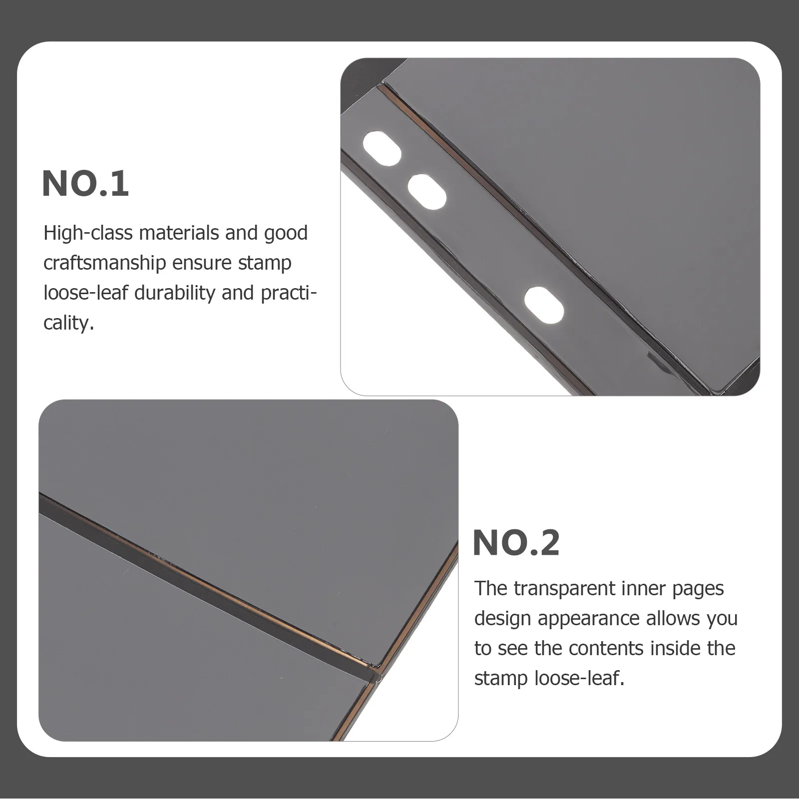 

Premium Loose-Leaf Storage Transparent Card Holder Pages Lightweight Collection Book For Postcards Cards