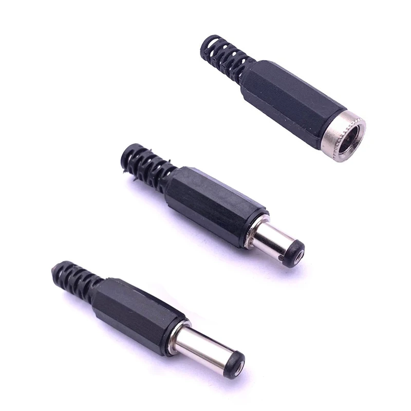 

5.5mmX2.5mm Male Female Jack DC Power Plug 5.5*2.1mm Solder Type Adapter Adaptor Connector DC Barrel Plugs
