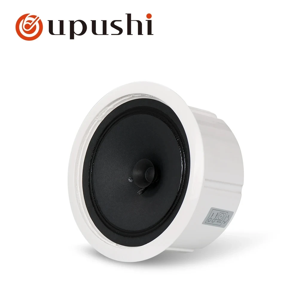 Oupushi ceiling speaker 6.5 inch PA system 10W roof loudspeakers for bathroom restaurant