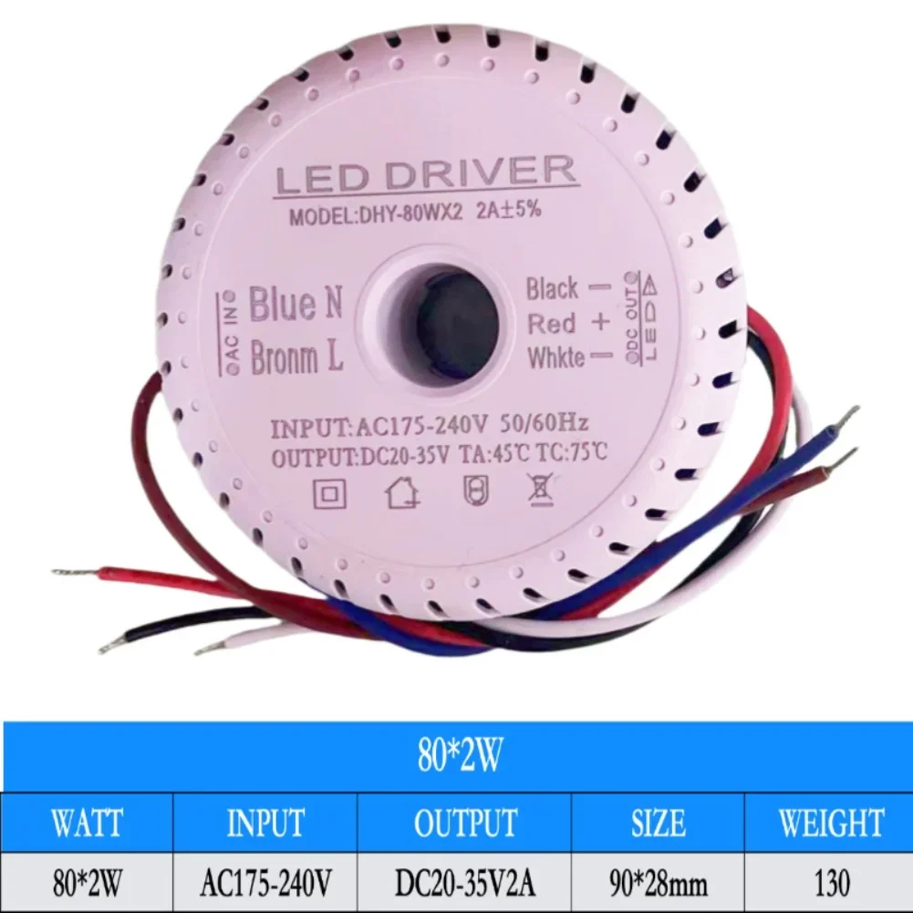 1pc LED Power Driver With 3-speed Color Temperature And Dimming For Nordic Chandeliers Pendant Lamps Decorative Fixtures