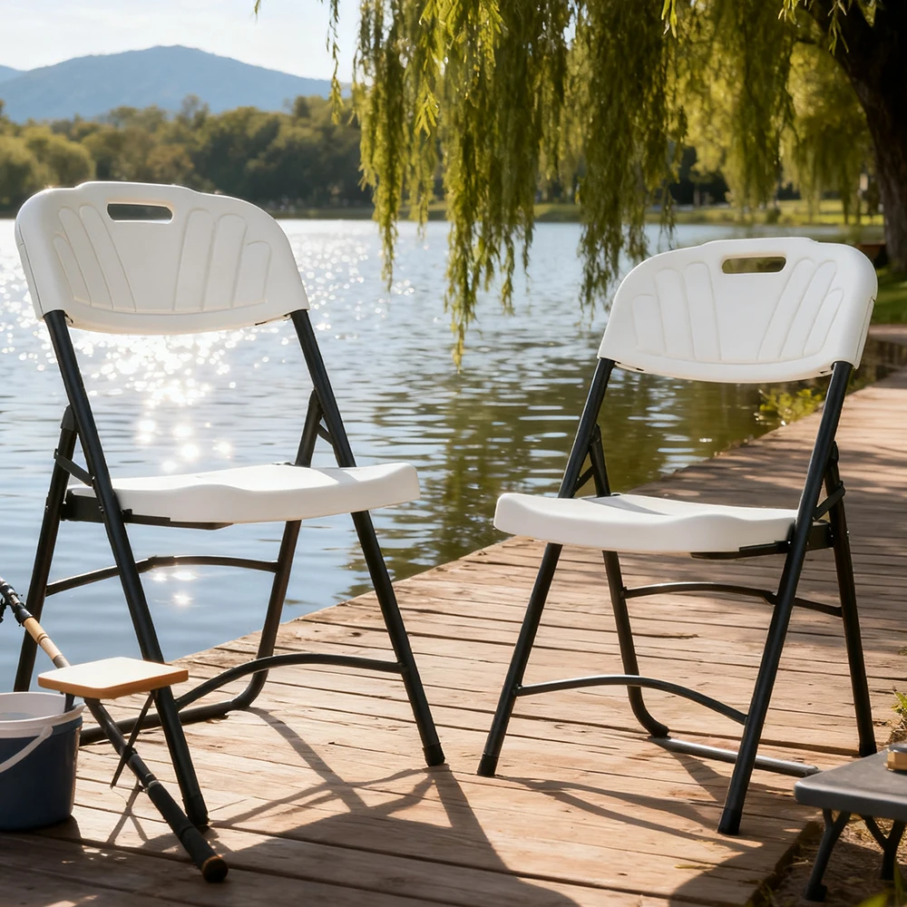 Camping Folding Chair Garden Outdoor Furniture Chairs Seating Benches Outdoors Plastic Patio Ultralight Set Beer Backrest Deals