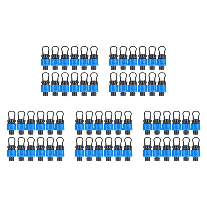 60 Pcs Drip Irrigation Tubing End Cap Plug 1/2 Inch Universal End Cap Fitting, Compatible With 16-17Mm Drip Tape Tubing-[Jyqn A7