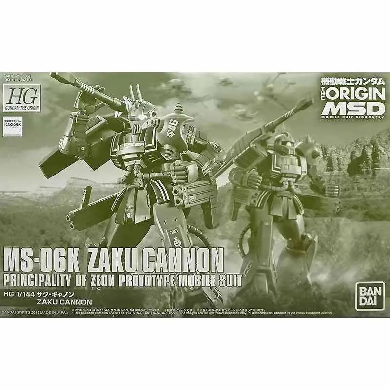 

Bandai оригинальная серия GUNDAM HG MS-06K ZAKU GANNON аниме фигурка в сборе модель игрушки Коллекционная модель