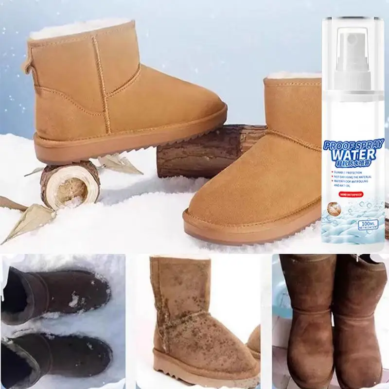 100ml Nano Hydrophobic Coating Shoes Waterproof Agent Spray Snow Boots Sports Shoes Jackets Water Protector