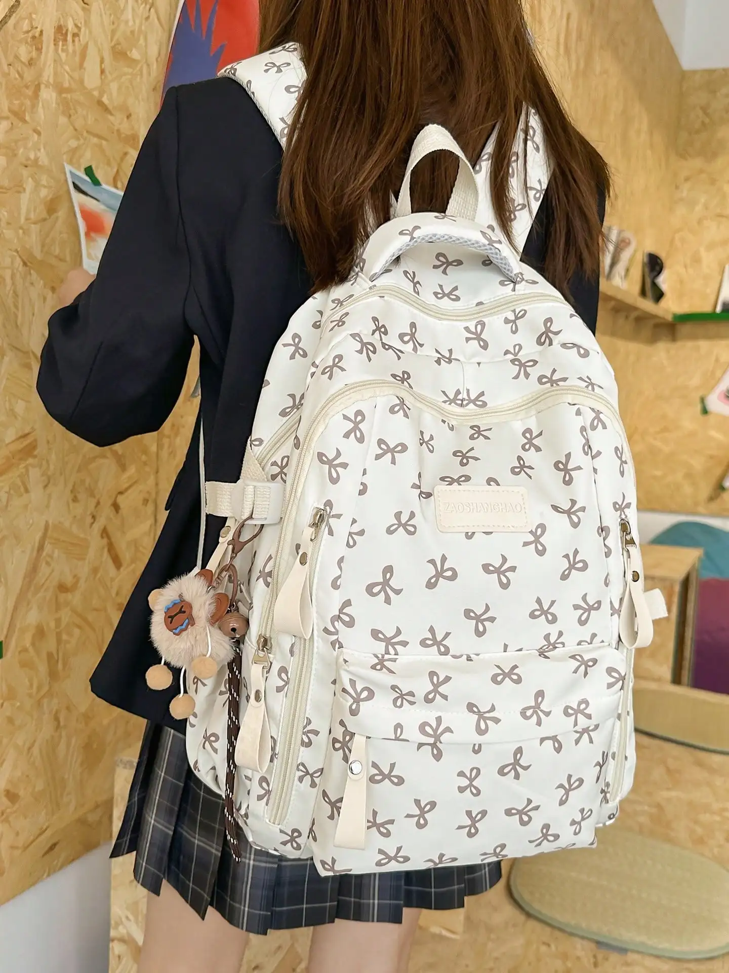 Large Capacity Multi-Compartment Unisex Travel Shopping Casual Printed Vacation Beach Bag, Back To School Casual Laptop Bag sg260622141339552952318