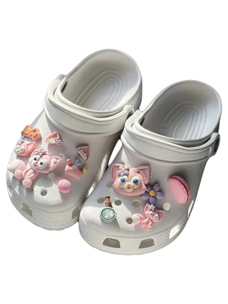 Potdemiel Disney LinaBell breloques pinces à chaussures accessoires pour filles bricolage pantoufles et sandales décorations enfants cadeaux de fête d'anniversaire
