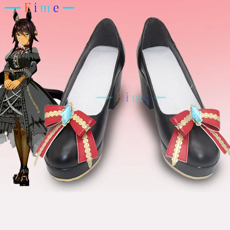 

Symboli Kris S Cosplay Shoes Game Umamusume Cosplay Black High Heels Halloween Carnival Boots PU Leather Shoes Custom Made