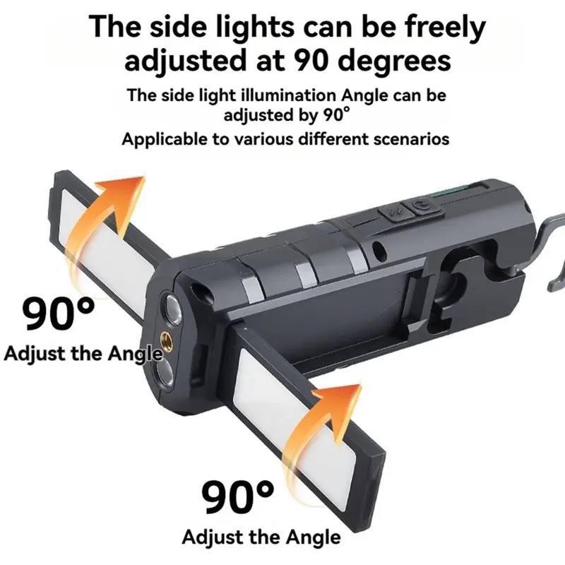 B08B-LED Folding Camping Light For Home Bedroom Living Room Portable Tent Light Digital Display Multifunctional Work Light