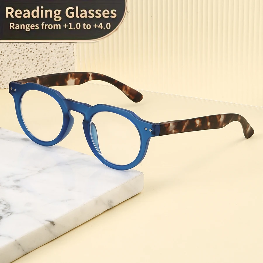 New style, niche style, Japanese retro small round frame reading glasses, classic simple and popular