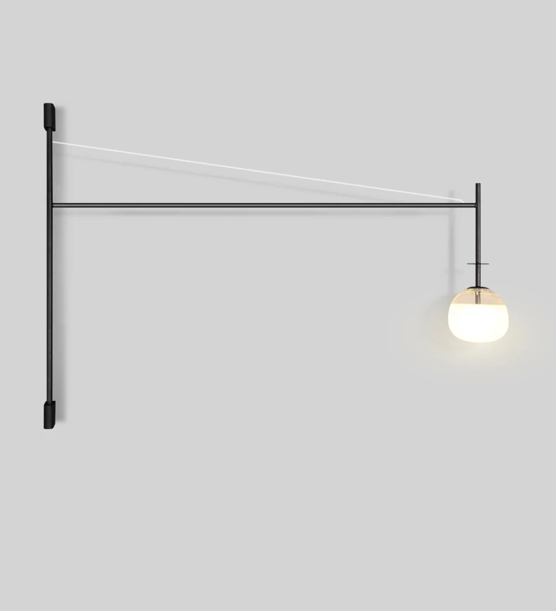 Minimalist Wall Light White Glass With Plug