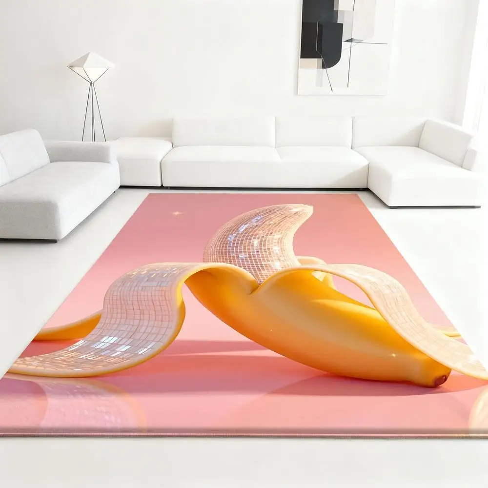 

Disco fruit fashion cool Floor Mat Soft Thickened Absorbent Non-Slip Bedroom Living Room Door Mat Home Decor Flannel Rugs