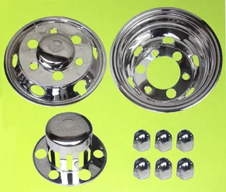 Tapetes de aço inoxidável para veículos com cobertura de roda universal de 17,5 polegadas