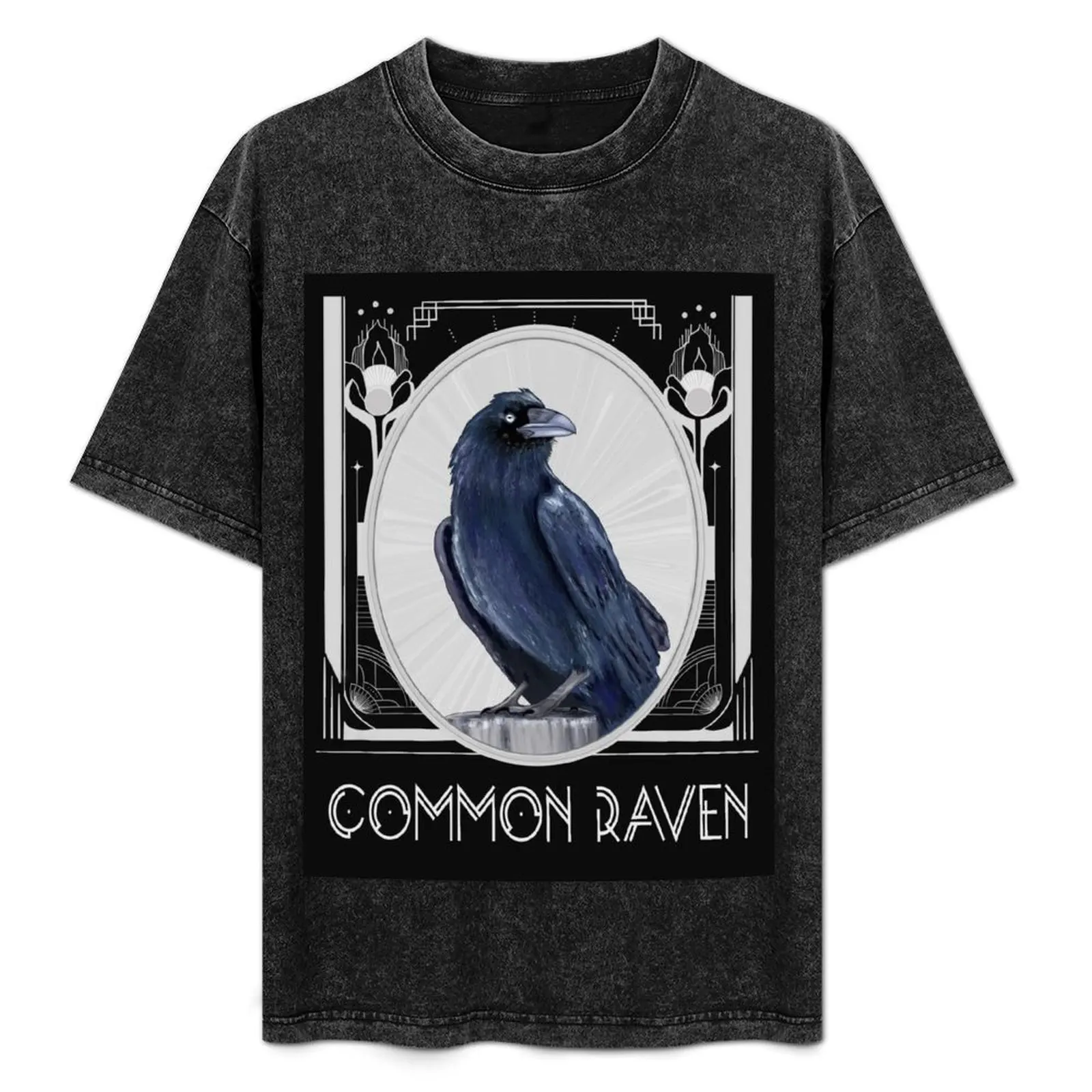 

Art Nouveau Raven T-Shirt Large Size Soft Cotton T-Shirt