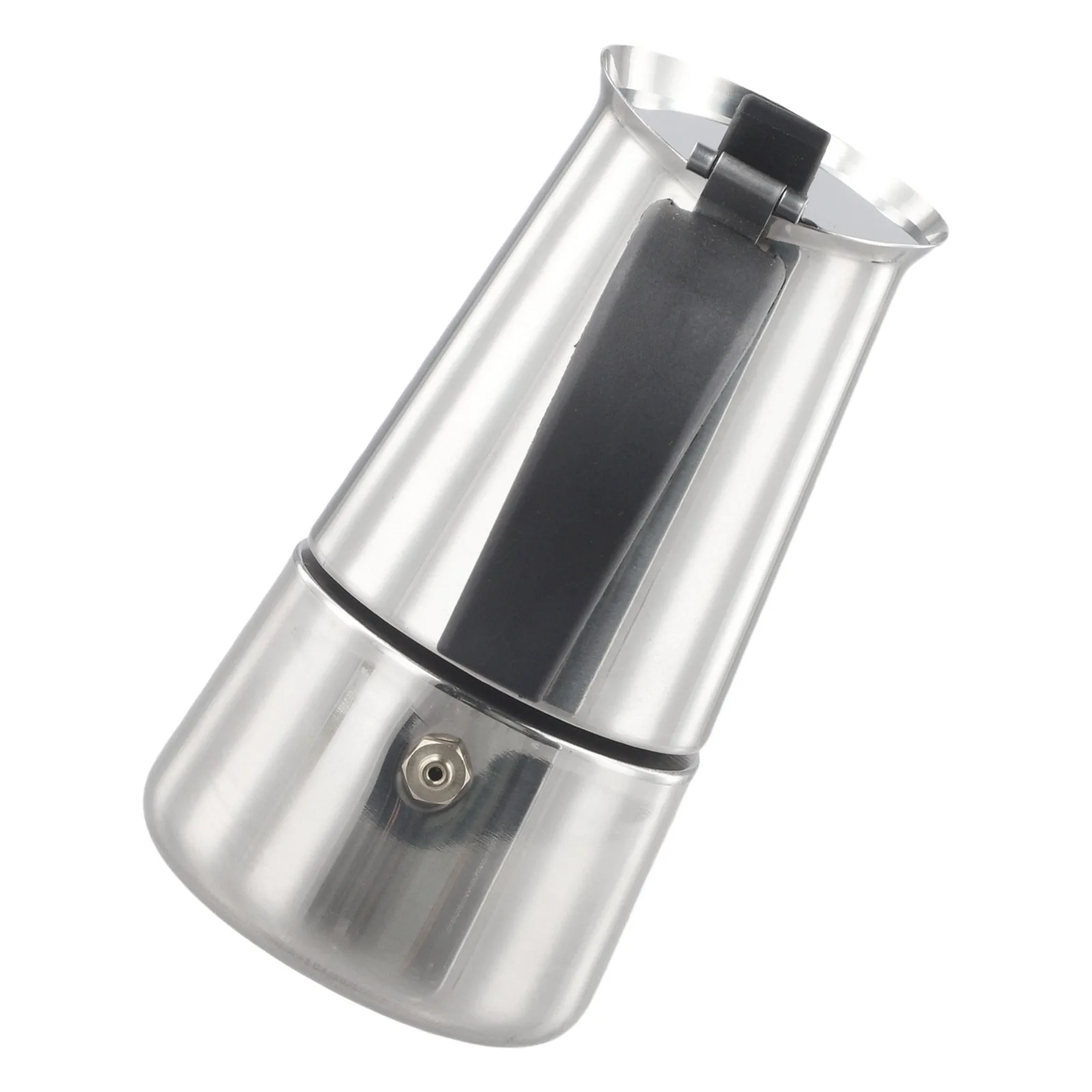 Premium Moka Pot Coffee Maker with Insulated Handle Crafted from Stainless Steel for Durability and Flavorful Coffee Brewing