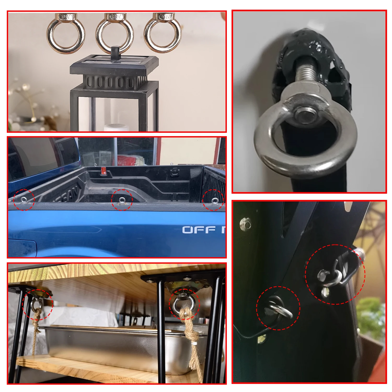 5/20 قطعة سبائك الزنك التعميم رفع حلقة المكسرات رفع العين الخيوط الجوز السحابة ييبولت حلقة ربط الجوز مسامير أدوات M5/M6