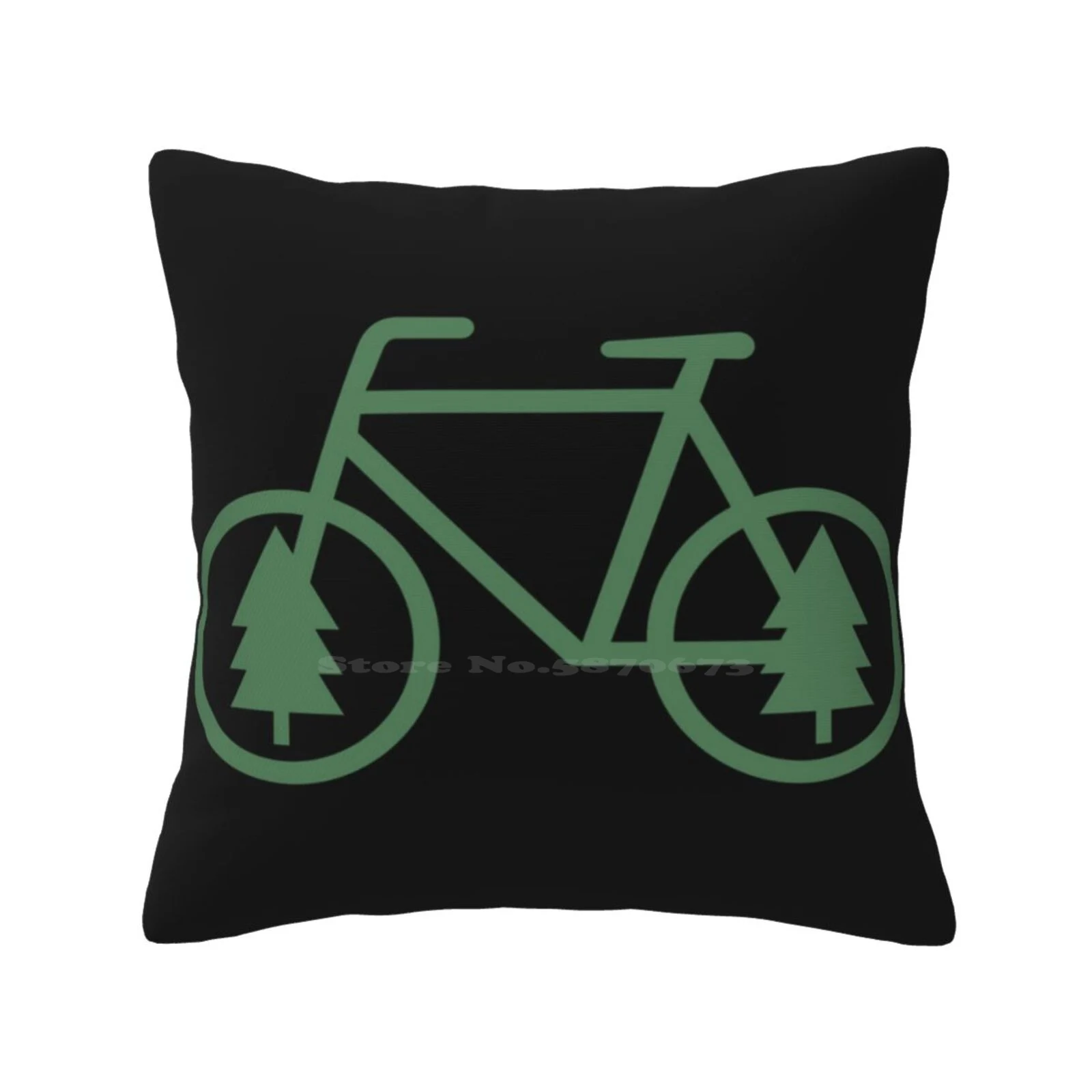 Pacific Northwest Bike-Pine Tree Bicycle-Cycling Fashion Sofa Throw Pillow Cover Pillowcase Pacific Northwest Seattle