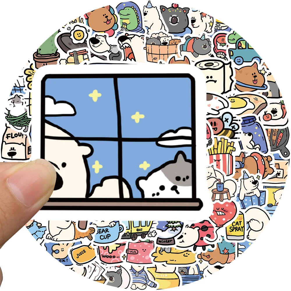

10/30/50/100pcs Cartoon Cute Animal Hostel Graffiti Stickers Decals for Skateboard Suitcase Guitar Kawaii Sticker Kid Toys Gifts