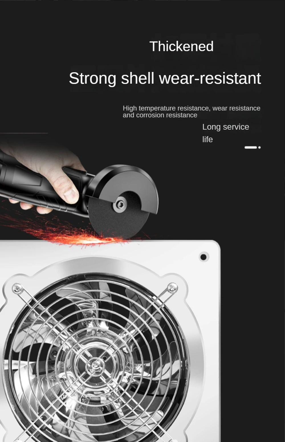 8 inch Kitchen Simple Range Hood 125W High-Power Wall-Mounted Small Ventilator Household Mute Large Suction For Restaurant Home