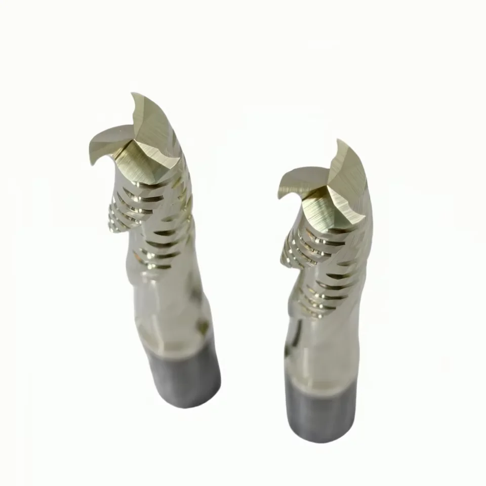 Solid Carbide 3 Flutes Helical Roughing End Mill Cutter for High Efficiency CNC Metal Cutting