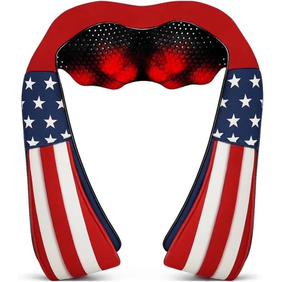 

Беспроводной массажер шиацу для шеи и спины с подогревом для облегчения боли, перезаряжаемая электрическая 4D-массажная подушка для глубоких тканей