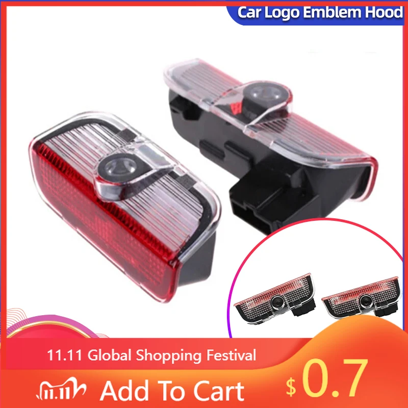 

Для Volkswagen VW наклейки на внутреннюю часть ступицы 2X светодиодный проектор лампа инструмент аксессуар для VW серии украшение двери автомобиля свет G