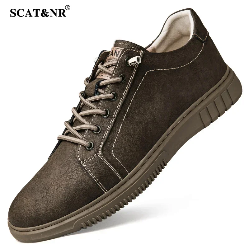 Big size 47 48 men skateboarding shoes leather sneakers casual shoes flats fashion 2024 trendy spring autumn luxury