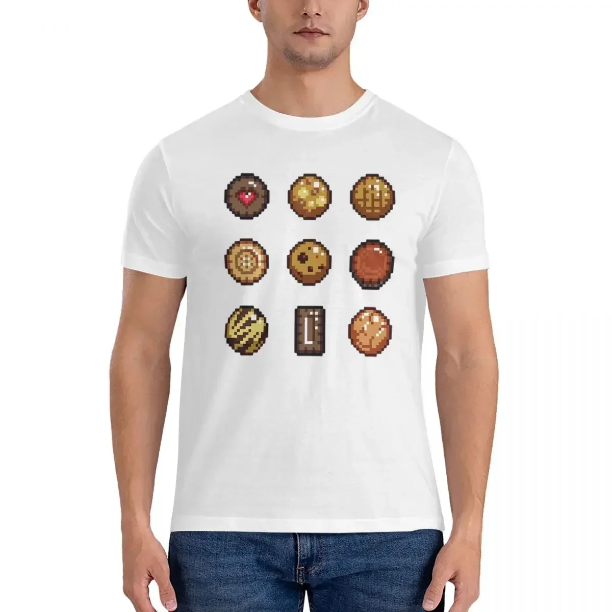 T-shirt biscotti e biscotti in cotone 100% T-shirt classica oversize da uomo O-Collo Camicie estive Top S-6XL