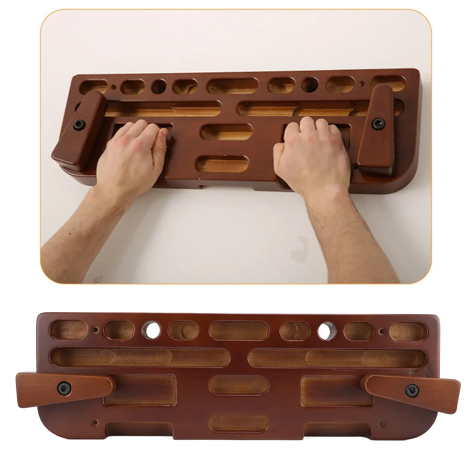 Woode Hangboard Training Board Ergonomic Portable Pull Up Rock Climbing Training Fingerboard For Home