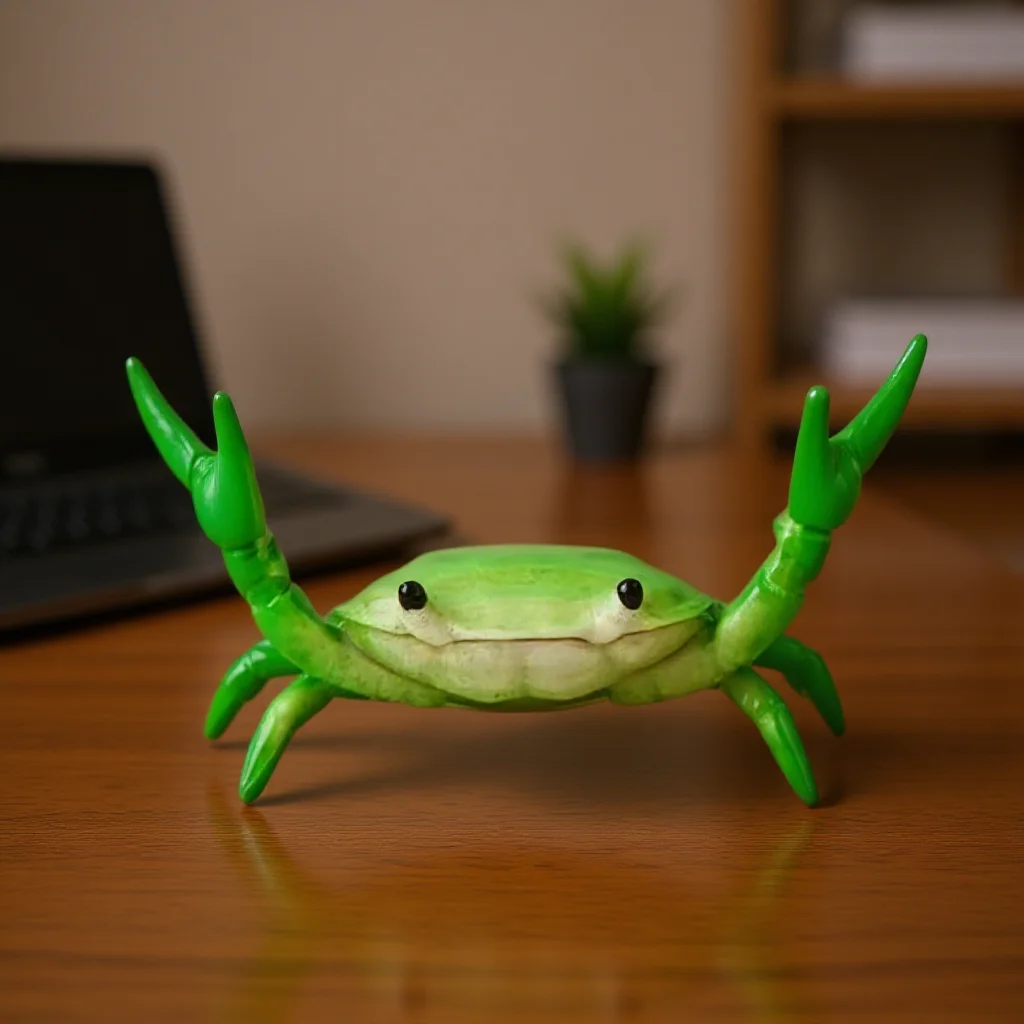 Crab Shaped Pen Holder Office Desktop Creative Japanese Style Organizer Compact Desk Accessory for Pens and Small Items