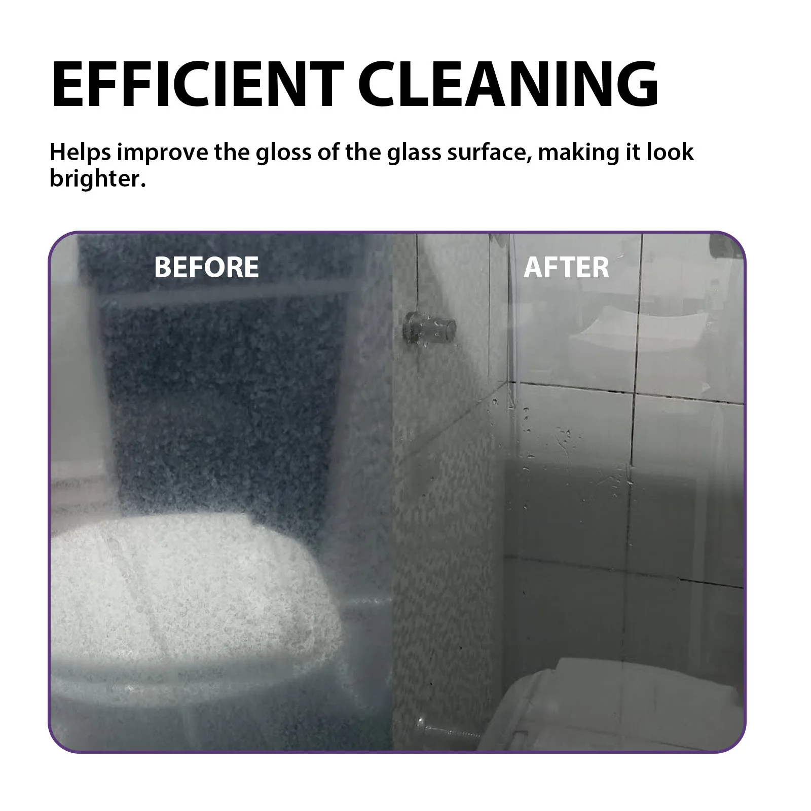 Bathroom Glass Cleaner Liquid Shower Door Hard Water Removal Car Window Degreaser Agent Mirror Brightening Glass Descaling Spray