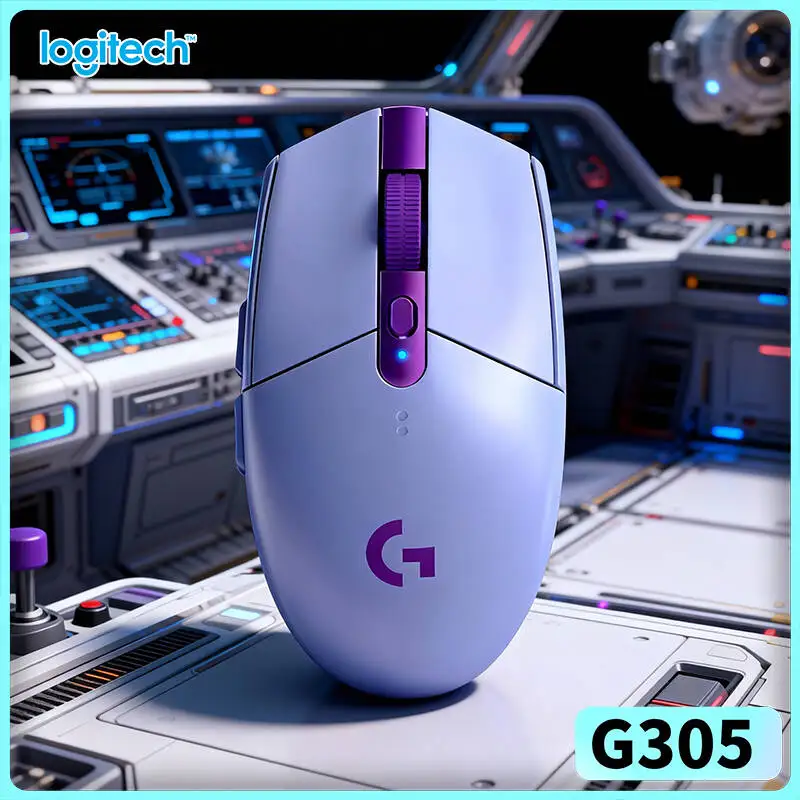 Logitech G305 LIGHTSPEED Gaming Mouse, 12000 DPI HERO Precision, 6 Programmable Buttons, 250h Battery, PC Mac Device Link