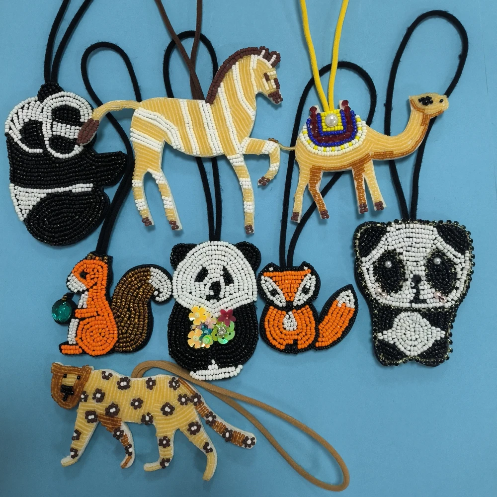

Animal Beaded Bag Charm,Key Chain Panda/Horse/Camel Pendant,Purse/Handbag/Backpack/Wallet Hanging Decor,Keyring DIY Accessories