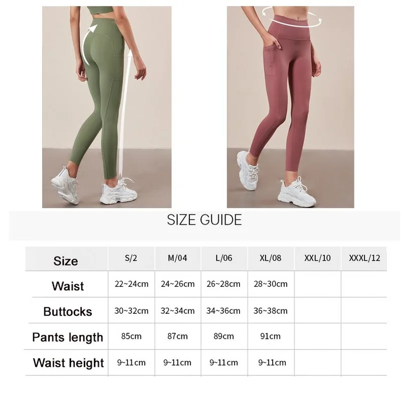 

New Yoga Pants Women Leggings for Fitness Nylon High Waist Long Pants Women Hip Push UP Tights Women Gym Clothing with Pockets
