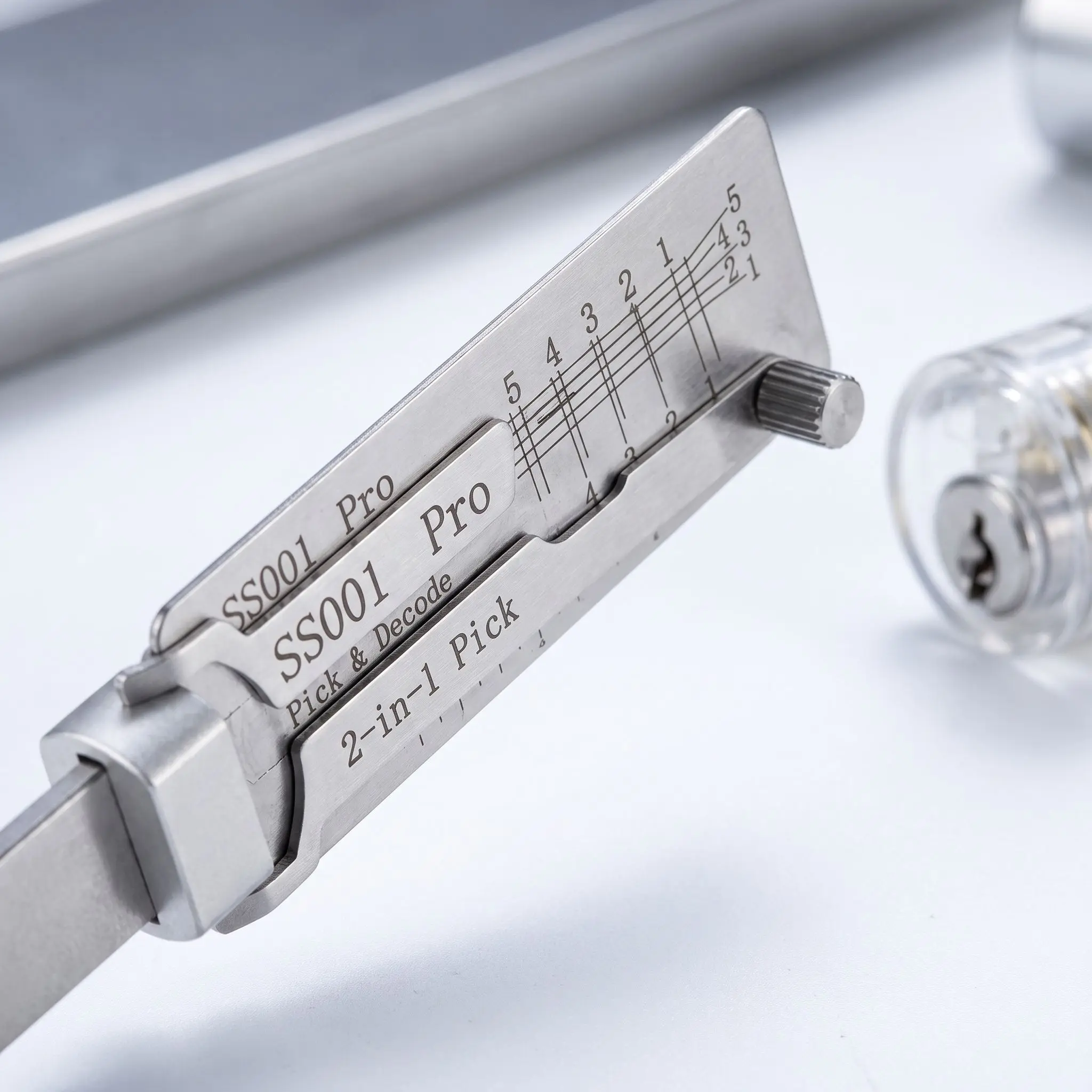 SS001 SS002 Pro 2-in-1 Lock Measurement Tool, Home Door Lock & Padlock Repair Maintenance Kit