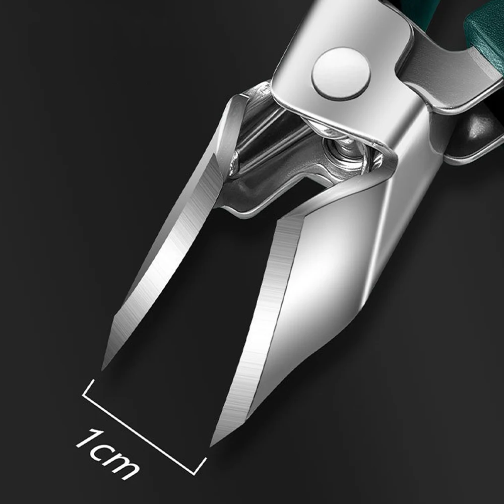 湾曲した爪切りステンレス鋼斜め爪切りキューティクルリムーバー斜め足の爪トリマー爪カッターペディキュアツール