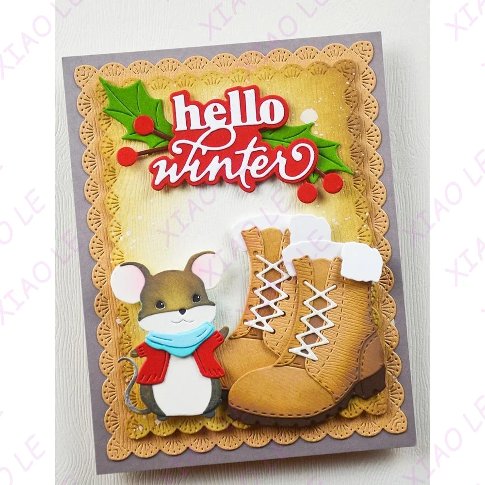 Selamat Natal Perayaan Kereta Luncur Metal Cutting Dies Diy Scrapbooking Kerajinan Kertas Buatan Tangan Membuat Album Kartu Templat Embossing 2025