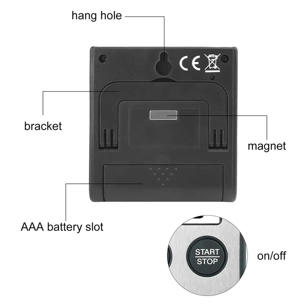 ONCE 2pcs Kitchen Timer Digital Timer Kitchen Timer Stopwatch Digital Timer with Magnet Egg Timer Digital Kitchen Clock