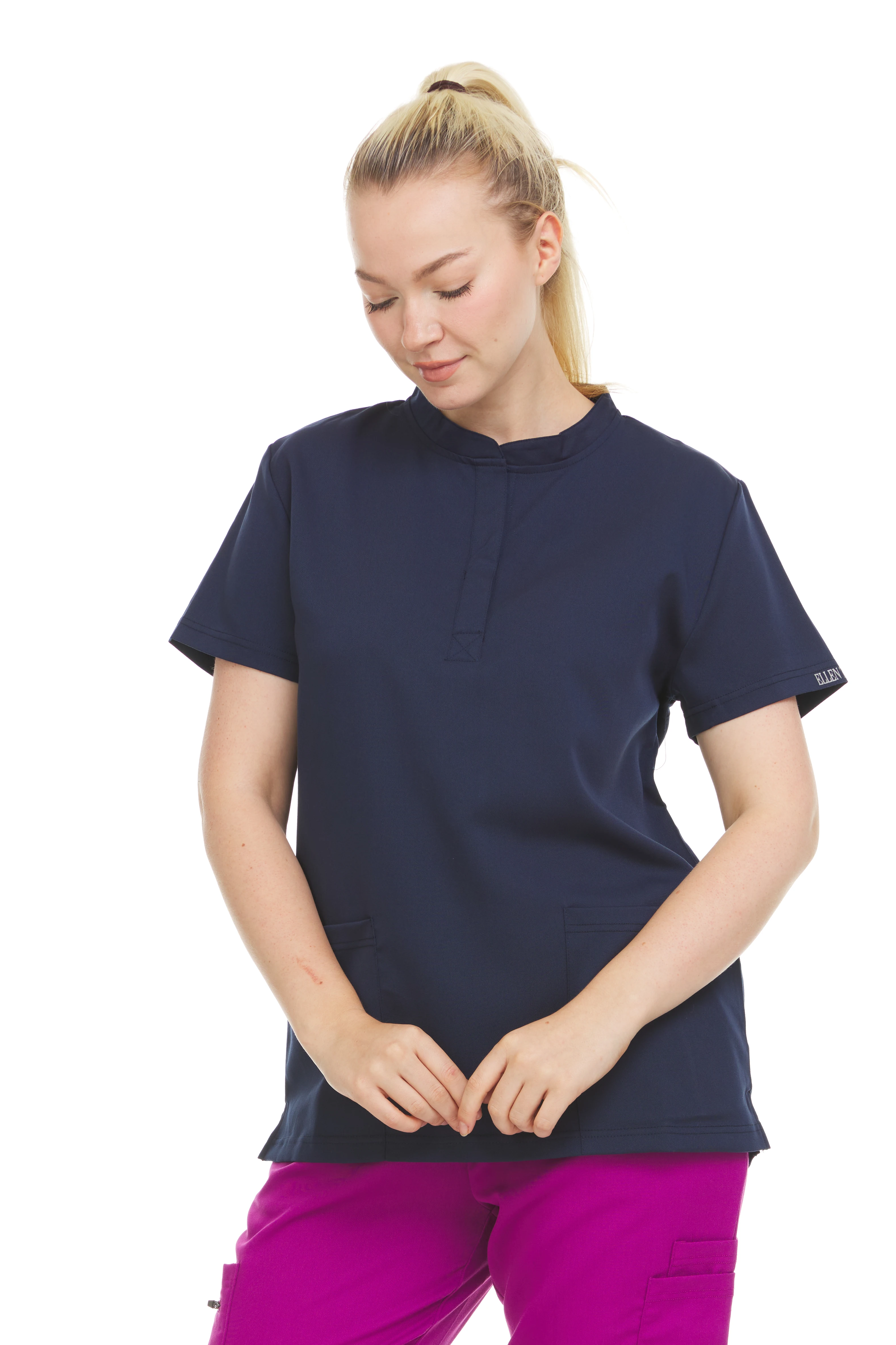 HEAL+WEAR Women Classic Scrubs Top V-Neck Short Sleeve With Pockets Making It A Reliable And Essential Part Of Your Workwear