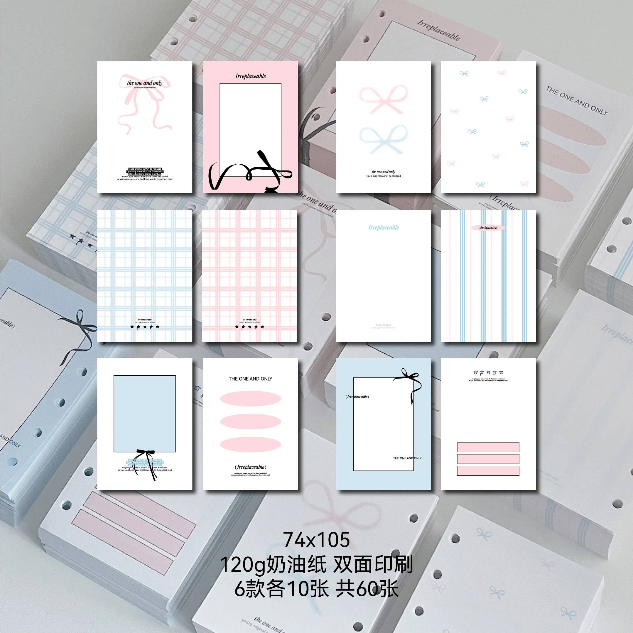 

M5 Binder Sheet Refill 5 Rings Notebook Loose Leaf Paper Pages Journal Girl Student Diary Notebook m5 다이어리