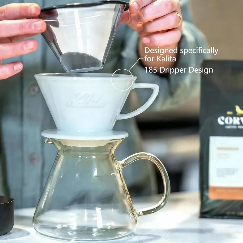 JUSTINLAU Coffee Filter Is Suitable for Kalita Wave 185 Dripper and OXO Single Cup Coffee Machine Accessories That Can Be Reused