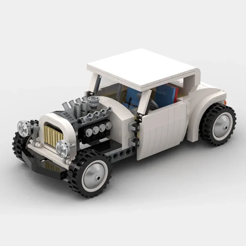 MOC-MOC Blocos de Construção para Crianças, Modelo de Carro Clássico, Supercarro Vintage, Tijolos Modulares, Conjuntos de Brinquedos DIY, Presentes Técnicos