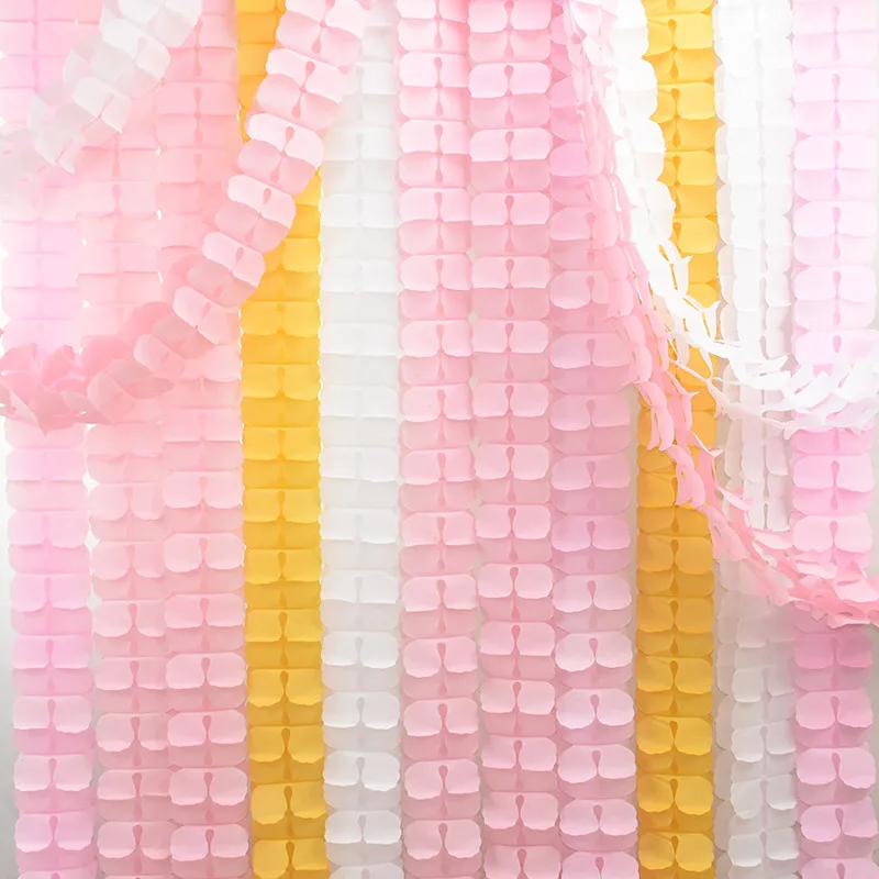 1Pcs 3.6m Colorful Four Leaf Clover Paper Garlands Baby Shower For Home Party Wedding Festival Decoration Paper Pull Flag