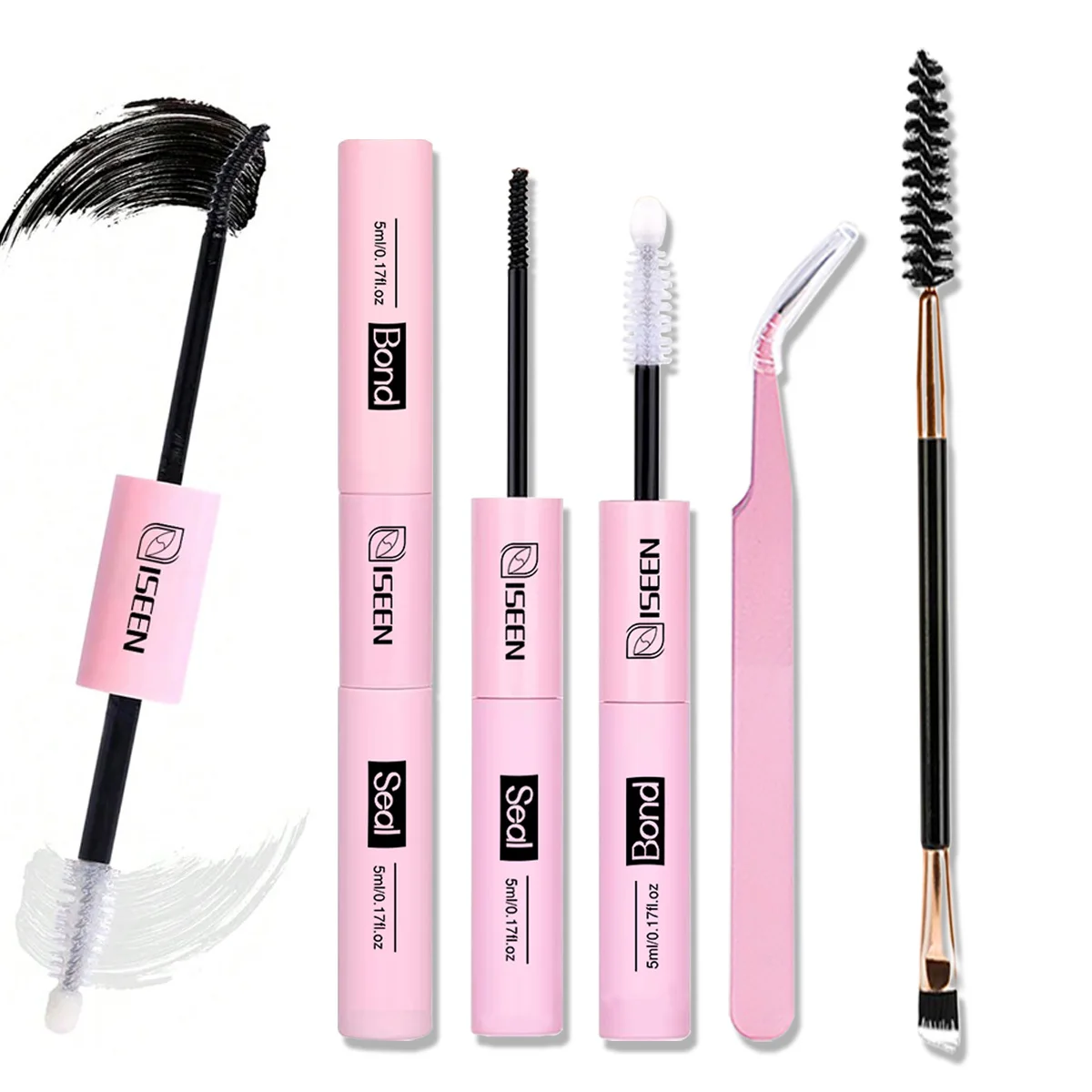 Eyelash Cluster Glue Lash Bond and Seal 10ml Bond & Seal Eyelash Glue for Clusters Eyelash Adhesive Black Long-Lasting