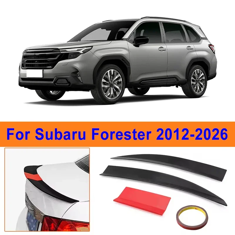 

For Subaru Forester 2012-2026 3-Section ABS Rear Trunk Spoiler 115-125cm Adjustable Sports Decor Top Wing Car Exterior Parts