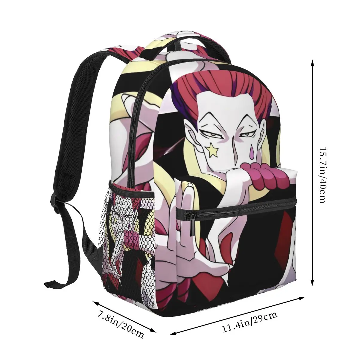 Hisoka Hunter X Hunter Anime Student Backpack School Bag Hiking Travel Daypack for Men Women Fashion Bookbag Shoulder Bags