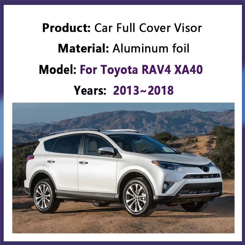 Car Sunshade For Toyota RAV4 XA40 MK4 2013~2018 2015 2016 2017 Anti-UV Shade Sunscreen Window Sun Visors Cover Auto Accessories