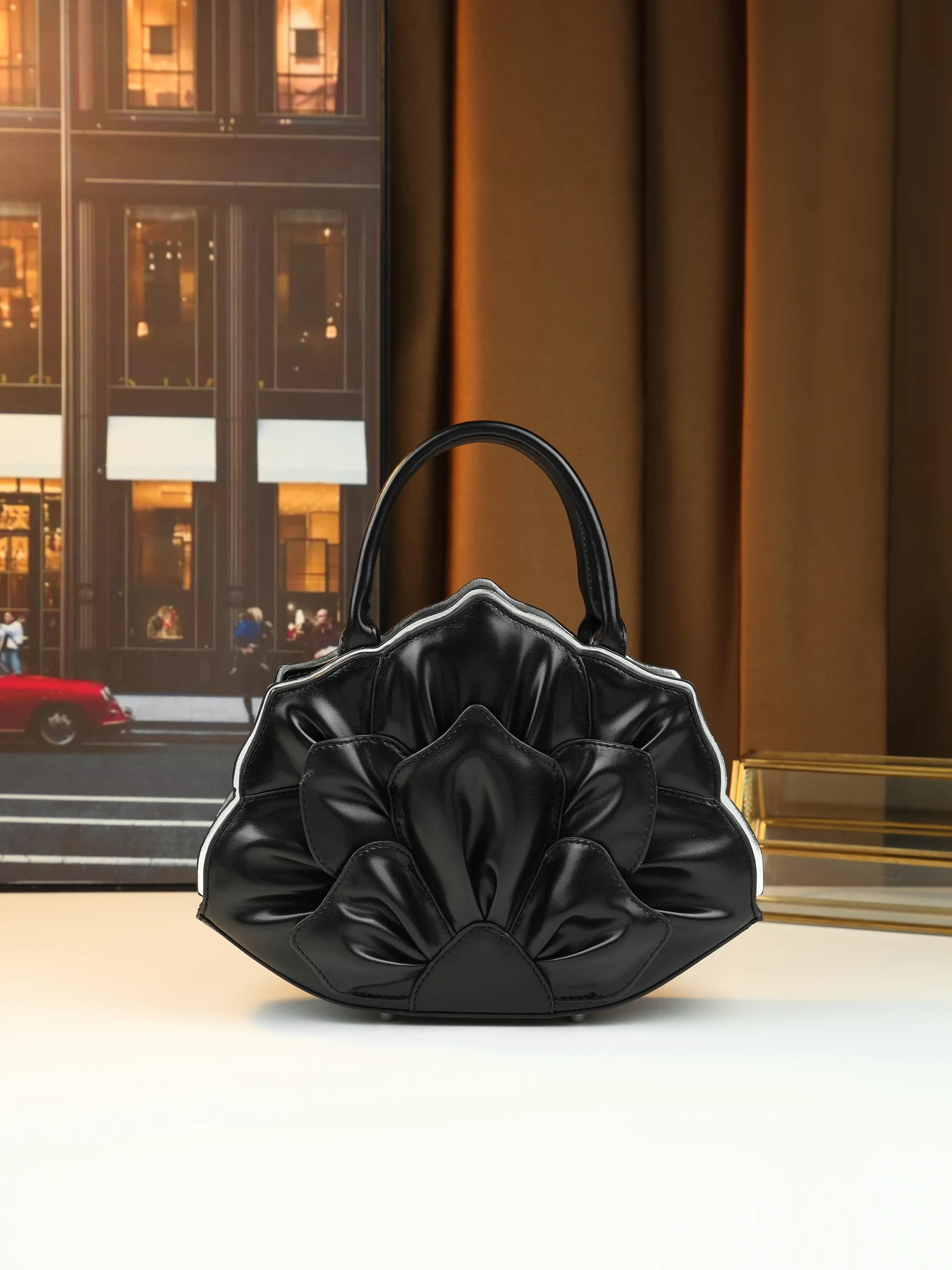 

Elegant temperament new Muse bag rose flower shape women's handbag
