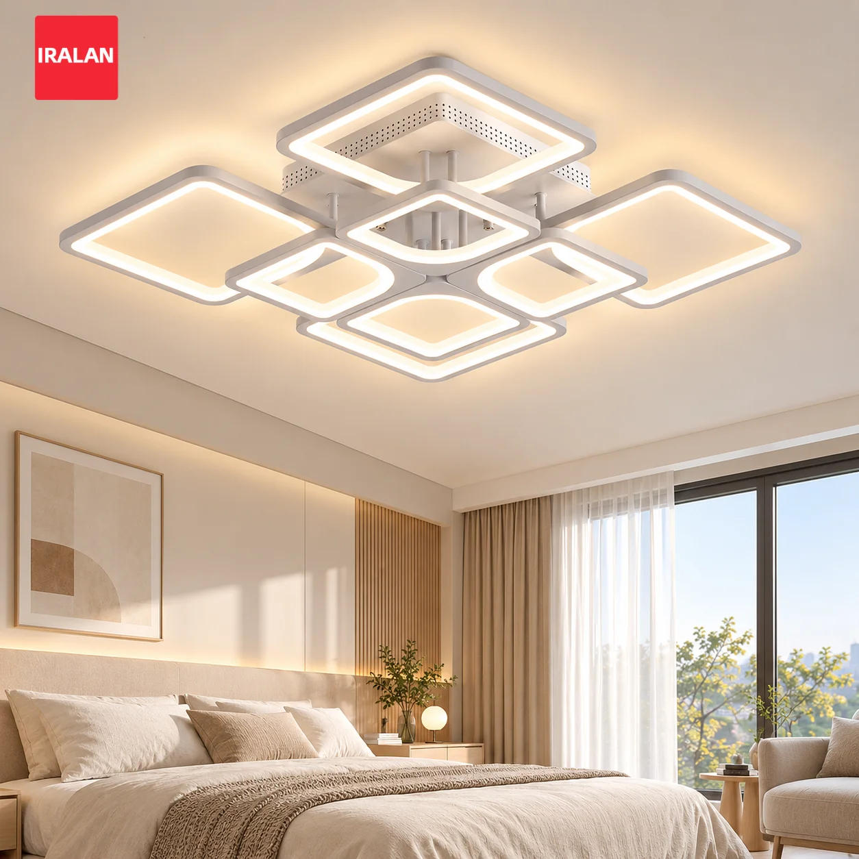 Modern Ceiling Chandelier light Dimmable LED Ceiling Lamp with Remote Control Hanging Lamp Kitchen Living Room Ceiling light