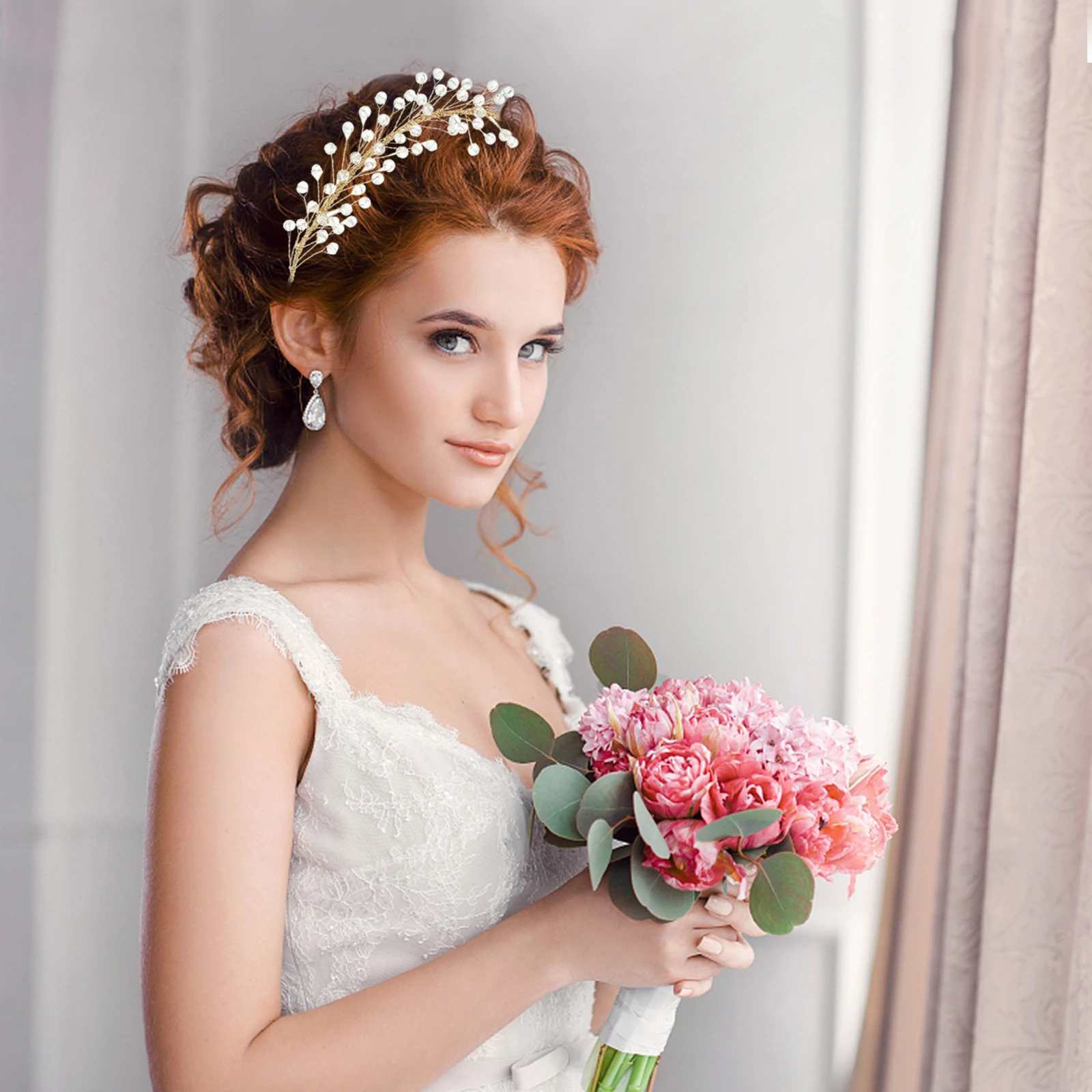 

1PCS Crystal Headband Wedding Bridal Hairband Rhinestone Decoration Party Hairbands Headpiece for Bride